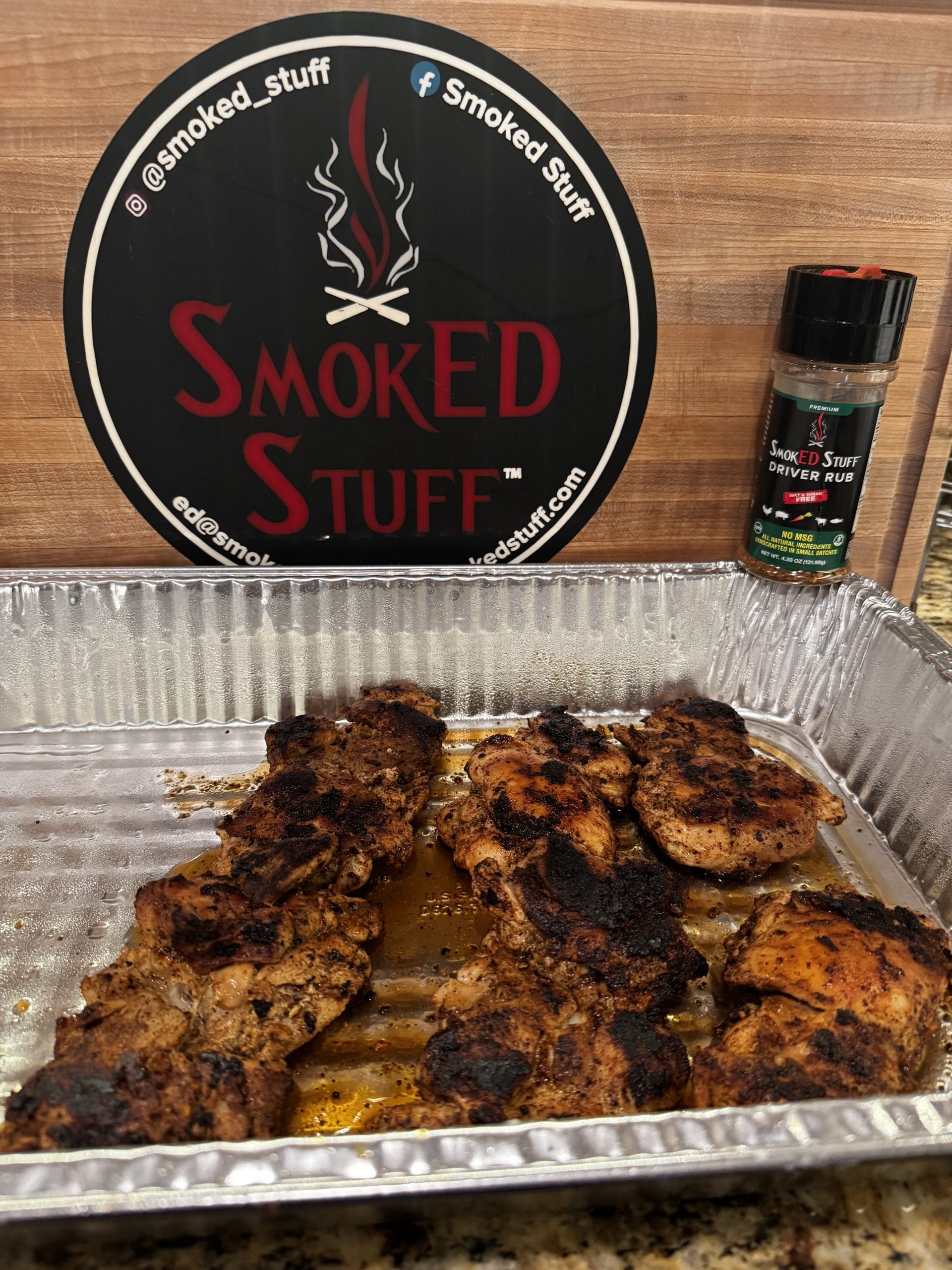 SmokED Stuff Blackened Boneless Chicken Thighs